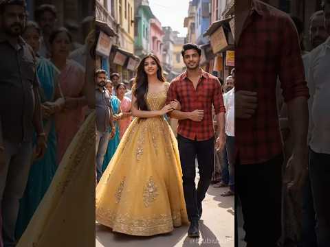 The man made a beautiful dress for his wife.🌟