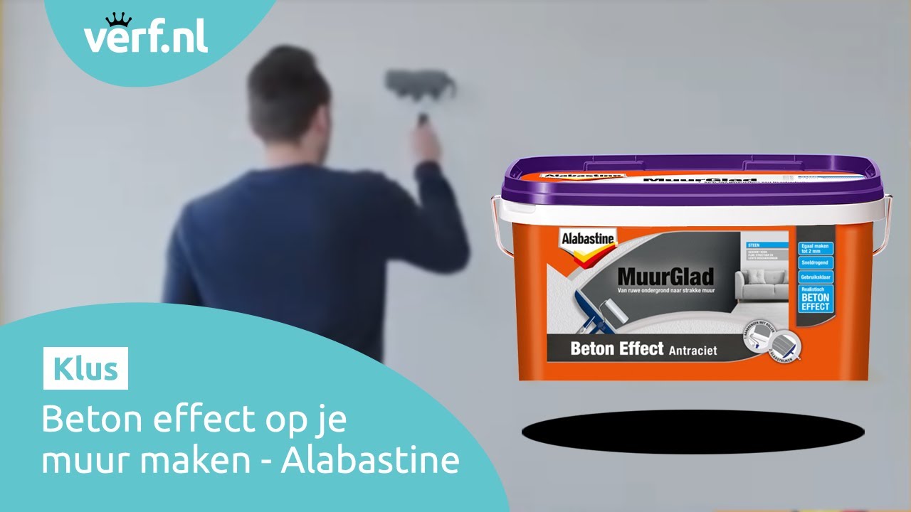 Beton effect op je muur maken | Alabastine Muurglad Beton Effect | Verf.nl