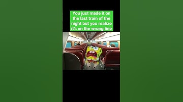 Gonna be stuck in rock bottom #shorts #funny #spongebob #train #transit #freakout