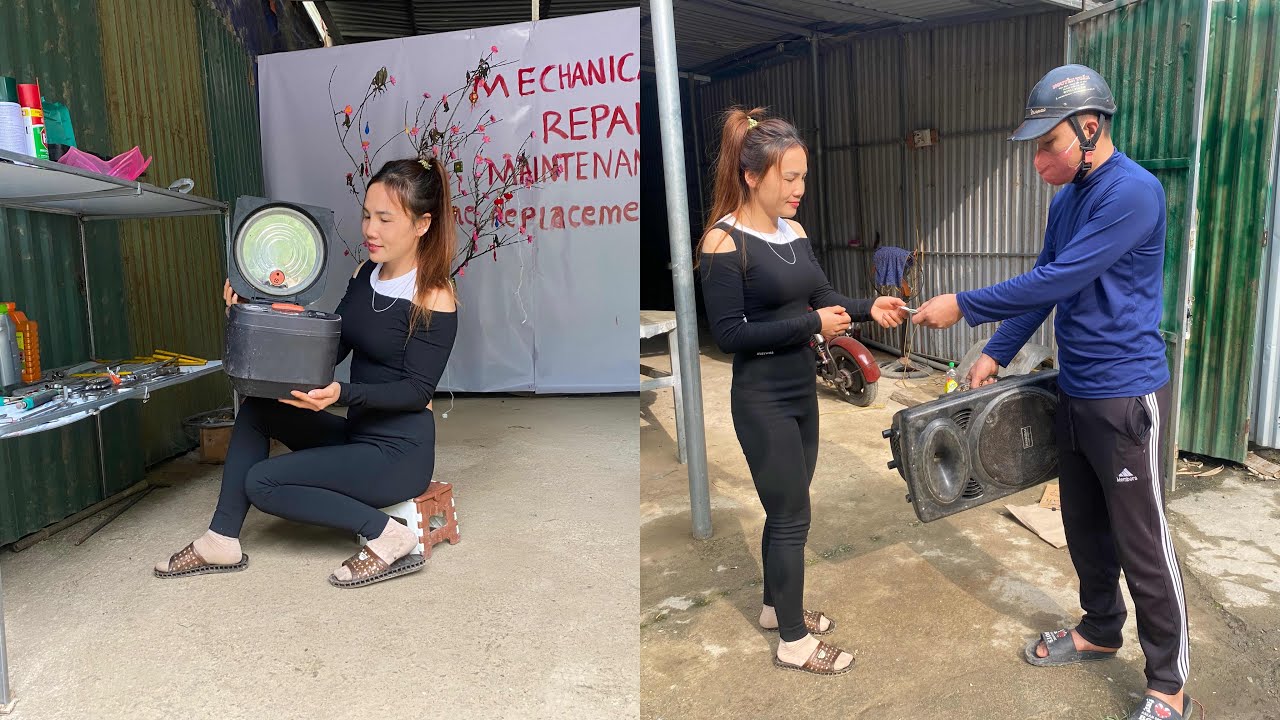 The talented girl: meticulously repairing household appliances for families.