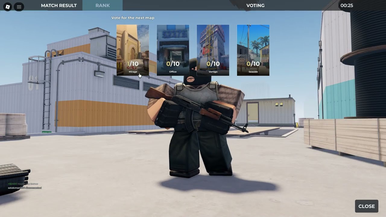 playing blox strike crazy thing happend