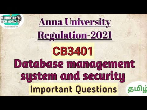 Cb3401 Database management system and security important questions in ...