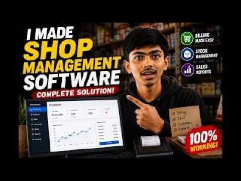 I Built a Shop Management App in Python 🔥 | Inventory, Billing & Sales System | My First Video