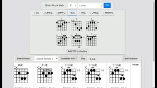 Modal chord-progression sound generator demo screenshot 4