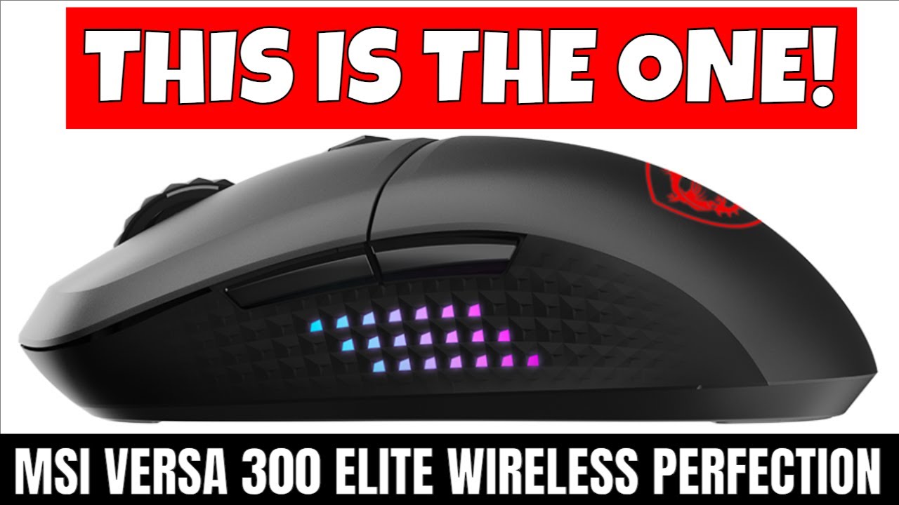 MSI Versa 300 Elite Multimode Wireless 26000K Pixart 3395 Gaming Mouse