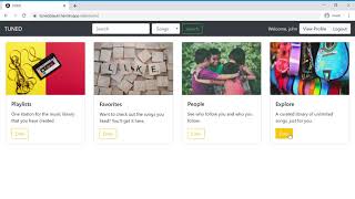 Demo for Listener Role : TunedPlayer Application - CS5200 - Spring2020