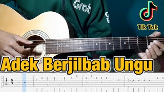 OH ADEK BERJILBAB UNGU | Fingerstyle Guitar Cover   TAB Tutorial & Chord