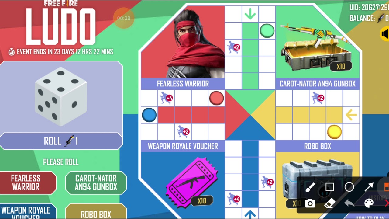 Ludo event of free fire YouTube