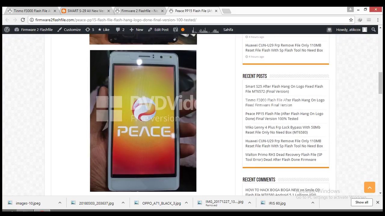 Peace PP15 After Flash Hang On Logo Solved Flash File