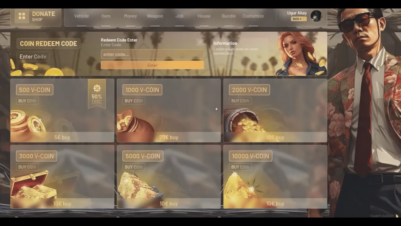 VIP System V6 [Donate System][Coin Shop][ESX/QB]