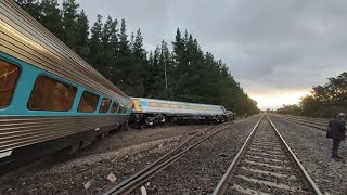 Two people confirmed dead as train derails 47km north of Melbourne