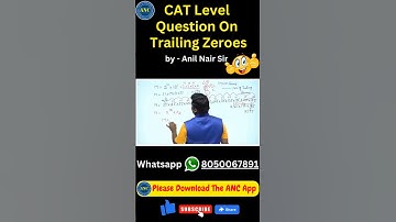 Trailing Zeroes Concept || Anil Nair ||  Best Shortcut TRICKS #SSC#cat2023 #maths #mathstricks