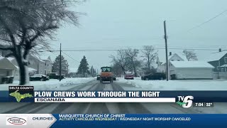Plow Crews Work Through The Night In Escanaba
