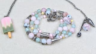 Wrapping Up My 1st Year of Bargain Bead Box №5: July '25 Ice Cream Shoppe wrap bracelet + necklaces screenshot 5