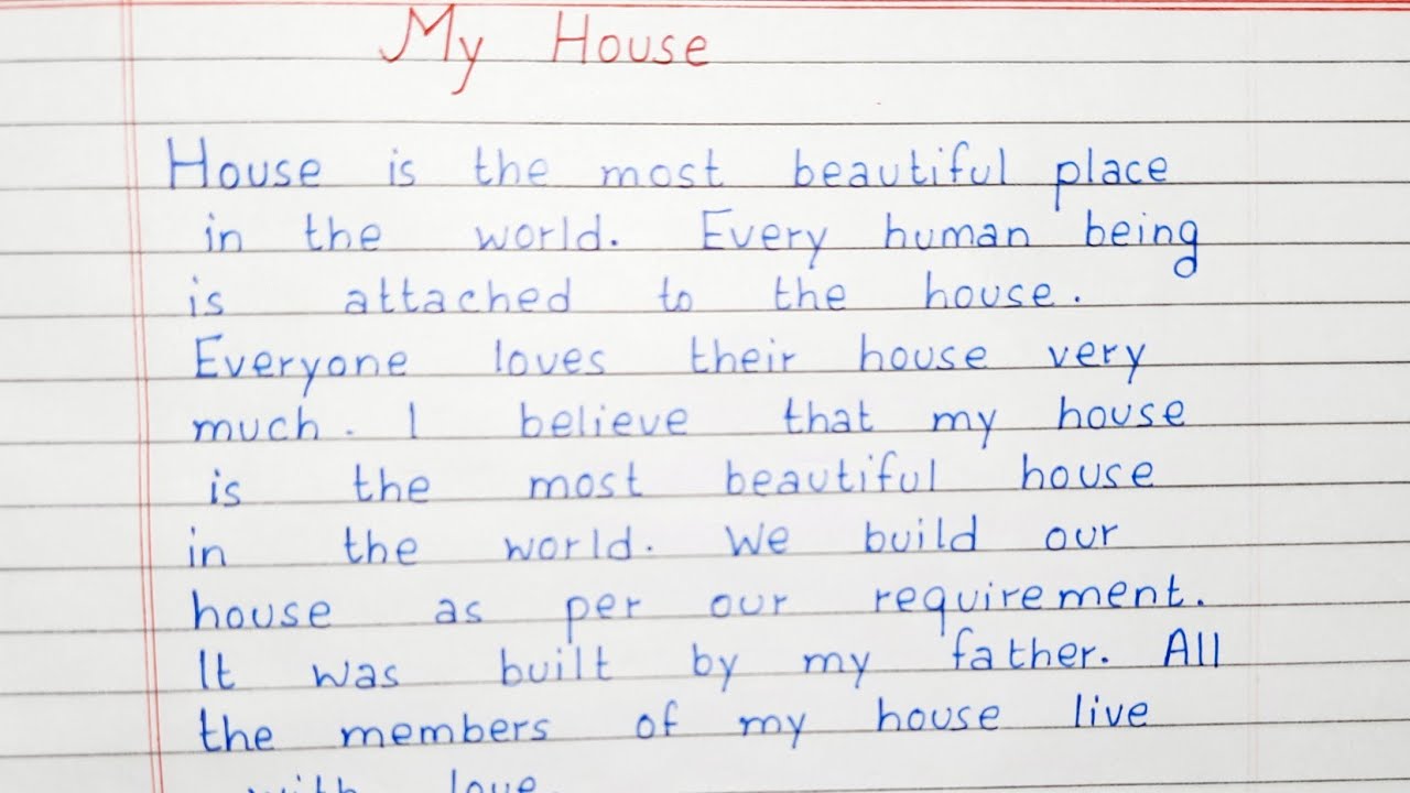 my house essay for class 9