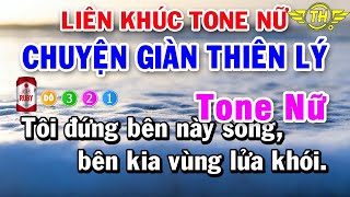 Karaoke Liên Khúc Nhạc Trữ Tình Bolero Tone Nữ | Chuyện Giàn Thiên Lý - Làm Dâu Xứ Lạ