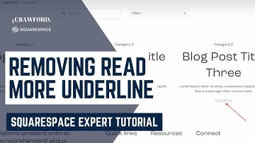 Remove the Underline From the "Read More" Blog Link | Squarespace 7.1