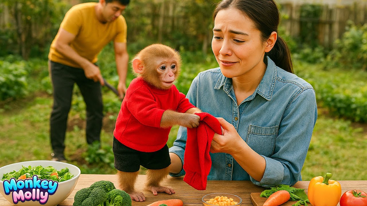 Unbelievable Growth! Monkey Molly Learns to Take Care of Her Parents