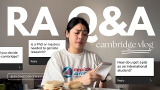 Answering your Research Assistant Questions🎙️ | skilled worker visa (UK), bioinformatics, cambridge