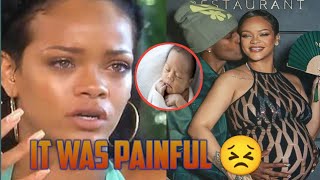 Rihanna cries as she explains what she had to go through to birth her second child