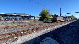 CSX YN2 Duo, Loaded Bomb Train & Septa Push Pull