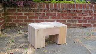 2 Tool DIY Modern Outdoor Cedar Bench | Building With Limited Tools