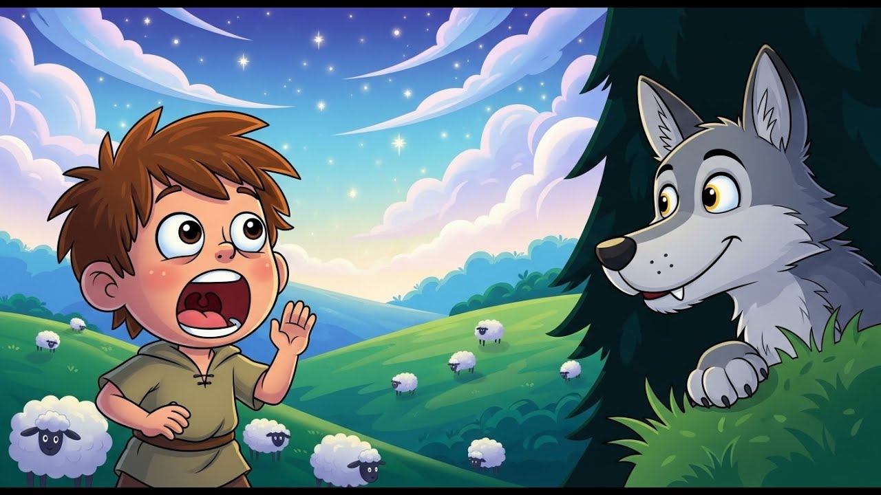 The Boy Who Cried Wolf Story for Kids | Fairy Tale & Moral | Little ...