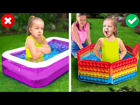 POP IT POOL! 🌈💦  Fantastic House Crafts And DIY Backyard Ideas For The Whole Family