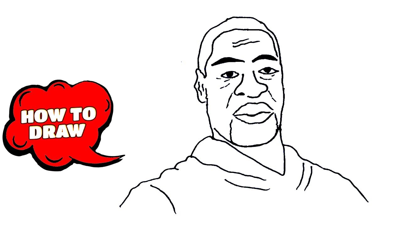 How to Draw George Floyd Drawing George Floyd BlackLivesMatter with 