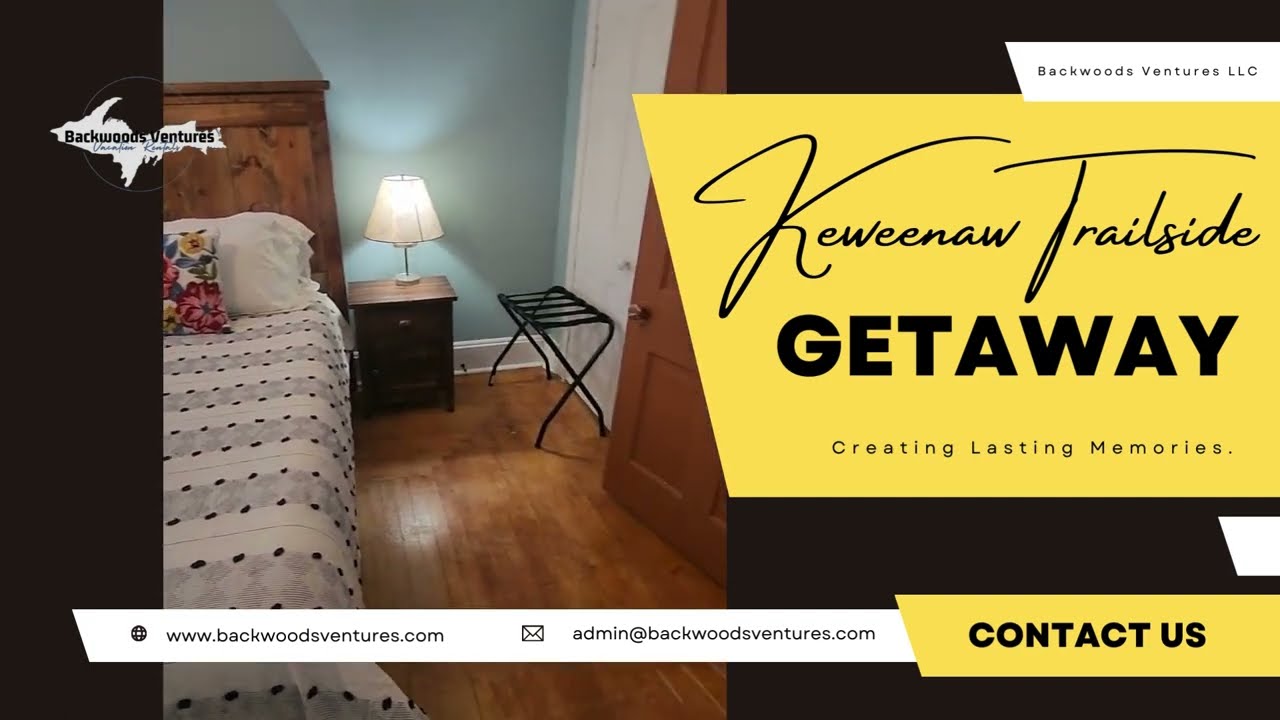 Keweenaw Trailside Getaway - Near MTU, Houghton, Copper Harbor, Michigan Upper Peninsula Vacation