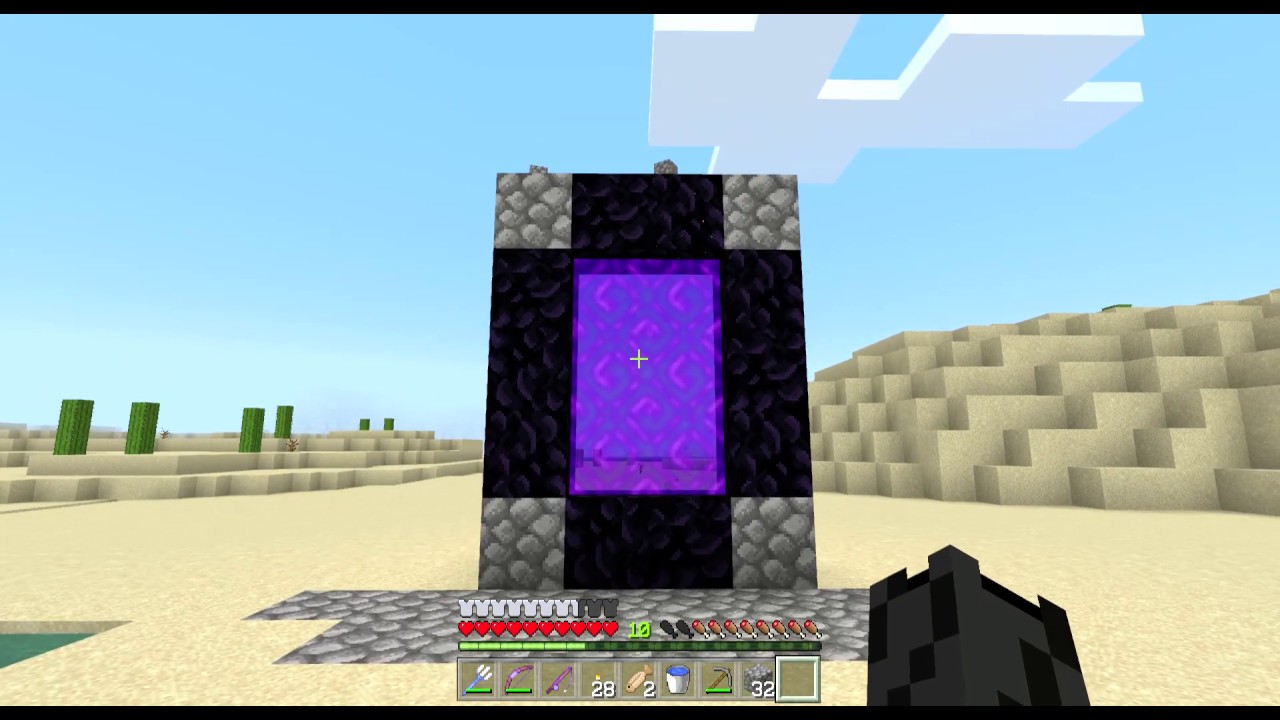 How to make a Minecraft Nether Portal with NO DIAMONDS