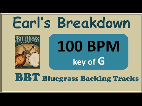 Earl's Breakdown bluegrass backing track 100 BPM