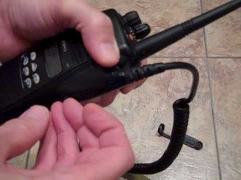 motorola ht1250 ls two way radio speaker mic demo for e bay youtube