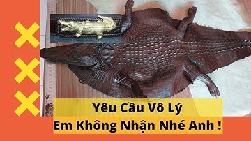 Thắt Lưng Da Cá Sấu Liền Nguyên Con Đan Viền Gắn Đầu Khóa Con Cá Sấu Đồng Đúc