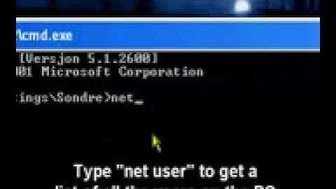 How to change administrator password in Xp
