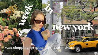 week in my life NYC | vacation shopping, prepping for my trip, & getting a lash lift!