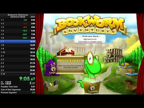Bookworm Adventures Speedrun Adventure Mode In 41 16 