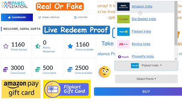 PANEL STATION Live Payment Proof | Amazon & Flipkart Gift Card | Best Survey Website