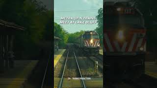 Cab View: Metra Trains Meet at Lake Bluff