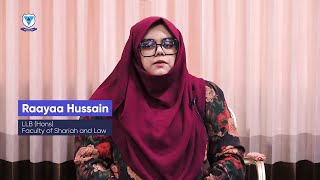 Student Testimonial - Raayaa Hussain