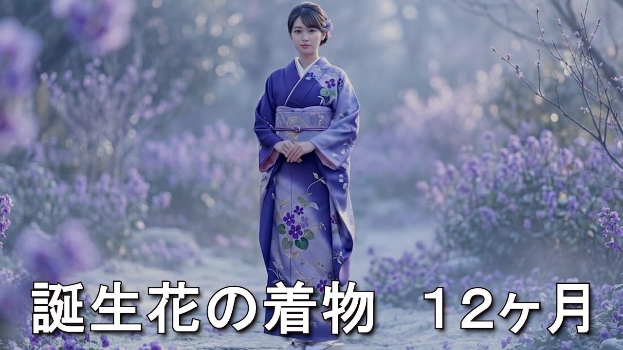 和の誕生花着物12ヶ月🌸花道を歩く美しいお姫様🌸ASMR