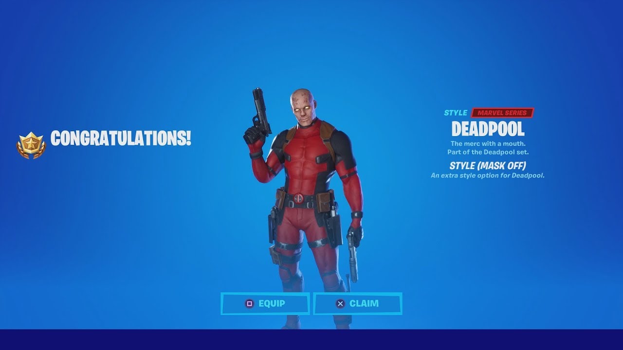 How To Actually Unlock The Mask Off Deadpool Style In Fortnite How To Get Unmasked Deadpool Youtube