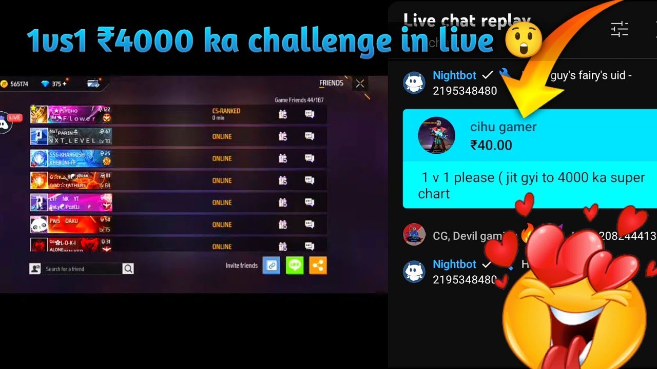 4000 Ka Challenge In Live Stream 1vs1 Custom Challenge freefire 4000-ka-challenge-in-live-stream-1vs1-custom-challenge-freefire