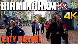 Birmingham City Centre 2023 Walking Tour #4K #Birmingham #UK