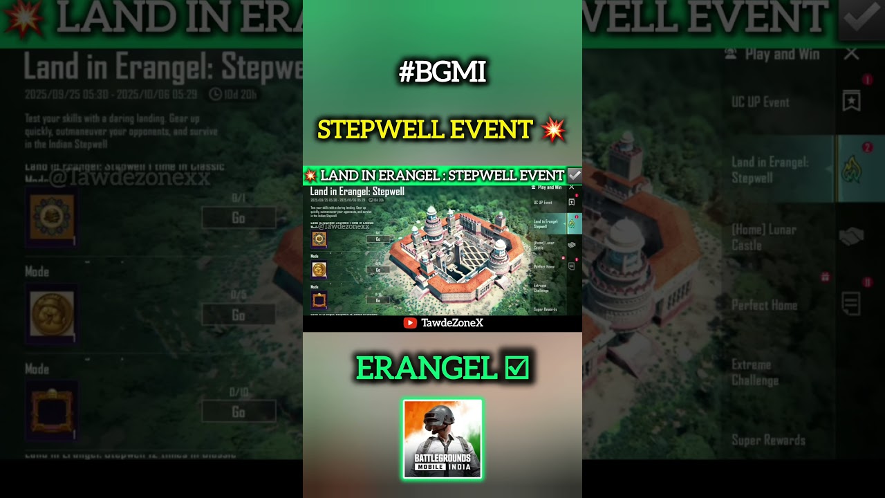 BGMI Erangel Stepwell Event 🔥 | Stepwell Location & Mission Guide in BGMI 