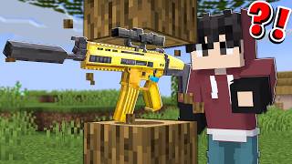 Minecraft, But BLOCKS Drop Are GUNS! (tagalog)