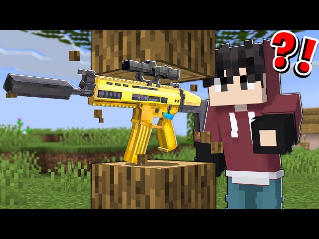 Minecraft, But BLOCKS Drop Are GUNS! (tagalog)