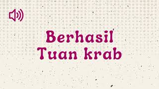 Berhasil Tuan Krab - Sound Effect