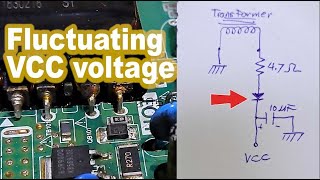 Blinking light and voltage.