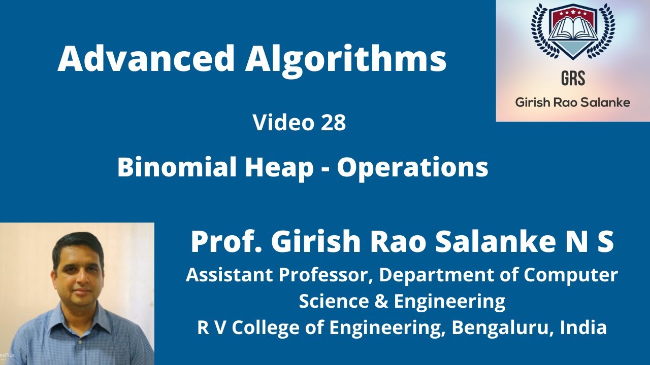 28 Binomial Heap 2 Operations - YouTube